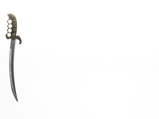 Ancient saber on a white background