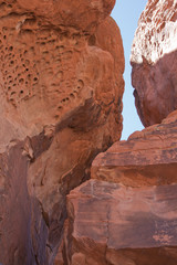 Fototapeta premium Beautiful red rocks in the desert of Valley of Fire, Nevada, USA.