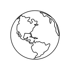 World earth isolated