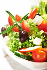 Mediterranean-style salad with kalamata olives and feta cheese