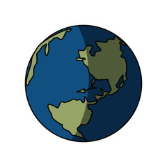 World earth isolated