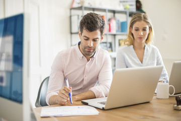 Teamwork in the architect studio