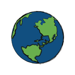 World earth isolated