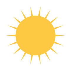 Sun symbol isolated