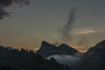 Sunset in Lesnica village after storm © luzkovyvagon.cz