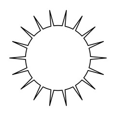 Sun symbol isolated