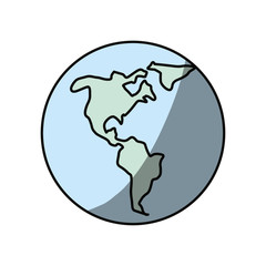 World earth isolated