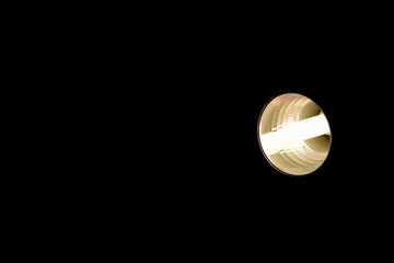 Fototapeta premium Triple Tube Bulb with Warm White Color Isolated on Black Background
