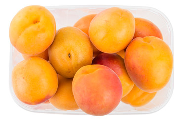 Portion of Apricots isolated on white