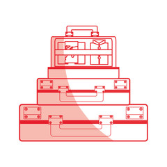 Vintage travel suitcase