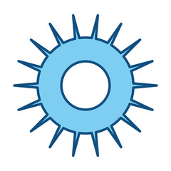 Sun symbol isolated