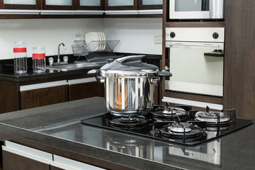 Pressure Cooker in a Kitchen setting