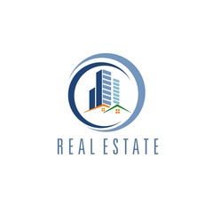 Logo template real estate, apartment, condo, house, rental, business. brand, branding, logotype, company, corporate, identity. Clean, modern and elegant style design.