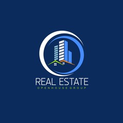 Logo template real estate, apartment, condo, house, rental, business. brand, branding, logotype, company, corporate, identity. Clean, modern and elegant style design.