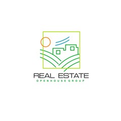 Logo template real estate, apartment, condo, house, rental, business. brand, branding, logotype, company, corporate, identity. Clean, modern and elegant style design.