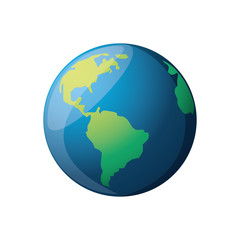 Earth planet isolated