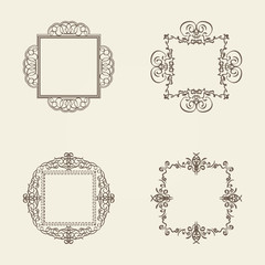 Business flourish signs and classic border of logo.