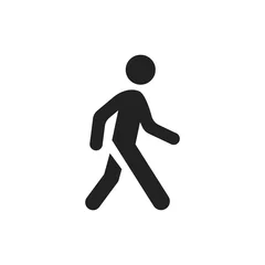 Foto op Aluminium Walking man vector icon. People walk sign illustration. © Lysenko.A