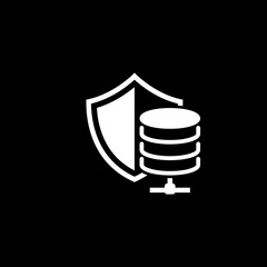 Secure Hosting Icon. Flat Design.