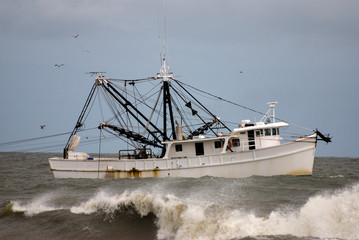 fishing Boat at Sea - 164088815