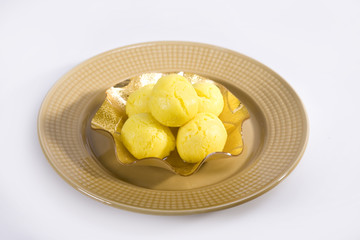 Rajbhog  or Bengali Rasgulla or Cham Cham, Indian Sweet