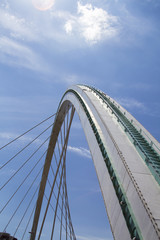 Bridge and blue sky in Kazakhstan