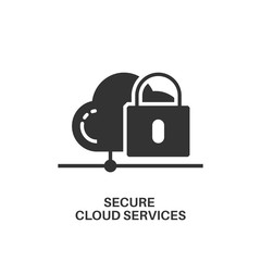 secure cloud services icon