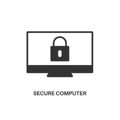 Secure computer icon
