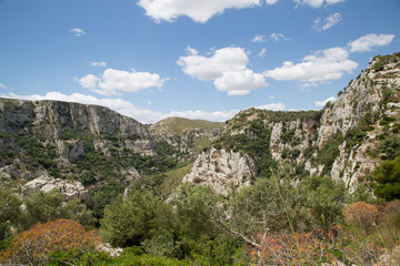 Panorama, Riserva Naturale Orientata Cavagrande del Cassibile, primavera, Sicilia 