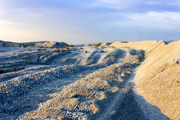 Sunset on the limestone mine