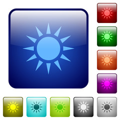 Sun color square buttons