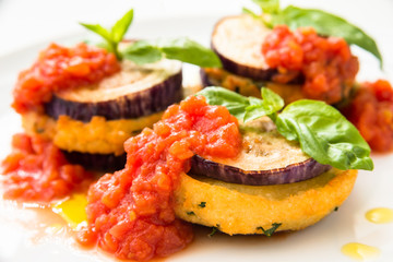 Mulegname 'mbuttunat, melanzane farcite, stuffed eggplants, Italian Food
