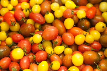 multi-colored cherry tomatoes