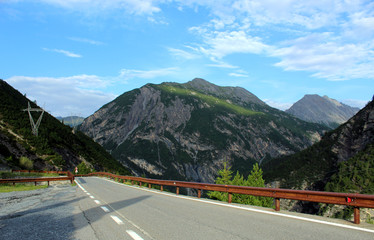 Stelvio pass road in summer (Bormio side)