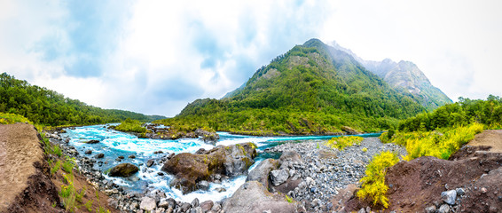 Mountain river near Puerto Varas, Chile