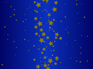 Abstract Blue Background with Magic Stars Illustration