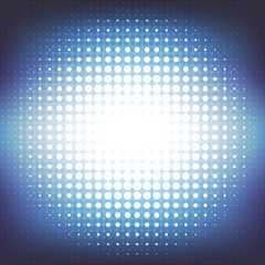 Abstract blue background with a pattern of circles. Space for text.