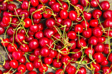 Background of the red cherry fruits