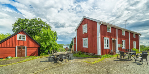 Styled Swedish architecture on Tjäro island