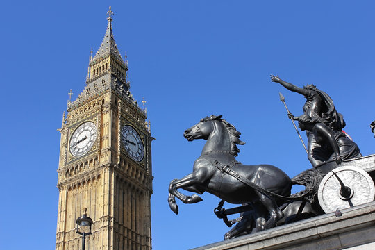 view of Big Ben, London, UK