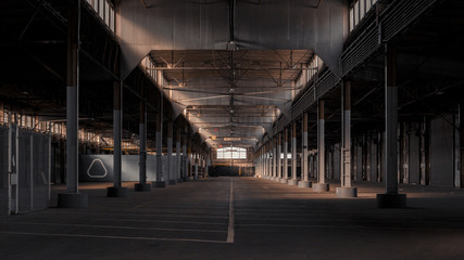 Naklejka premium Inside warehouse interior