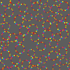Seamless pattern with colorfull round swirls. vector illustration