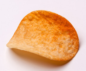 Potato chips isolated on white background