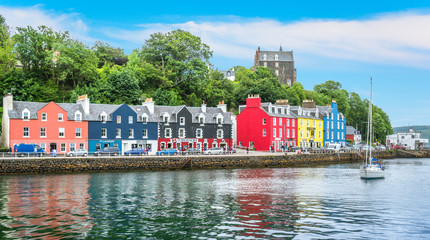 Scenic sight of Tobermory in a sunny morning, Isle of Mull, Scotland.