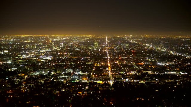 The citylights of Los Angeles at night