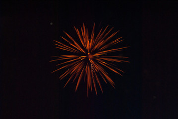 Fototapeta premium Red orange firework