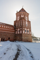 Fototapeta na wymiar Mir Castle in Minsk region is ancient heritage of Belarus. UNESCO World Heritage.