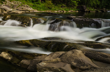 Obraz premium background landscape with waterfall in Yaremche vilage in Ukraine