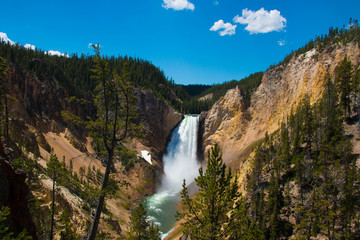 Yellowstone Falls in Yellowstone National Park, Wyoming