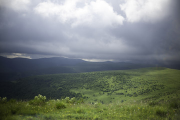 Mountain range landscape